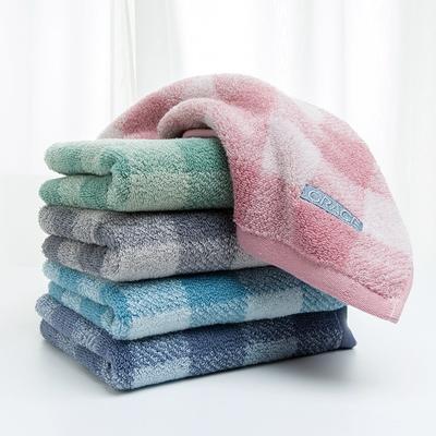 Pure Cotton Plaid Towel Thickened Adult Face Wash Bath Household Soft Absorbent Gift