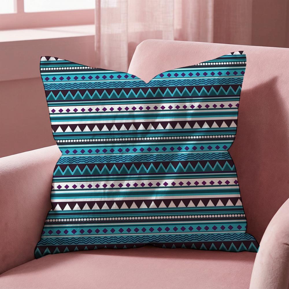 Retro Patterns Cushion Cover MultiScene Pillow Cover for Home Car Reversible Soft Durable for Daily Use