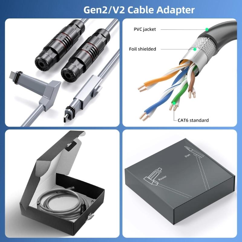 Waterproof RJ45 Coupler For Mini Satellite Ethernet Adapter Gen2 Extending V2 Satellite Cable
