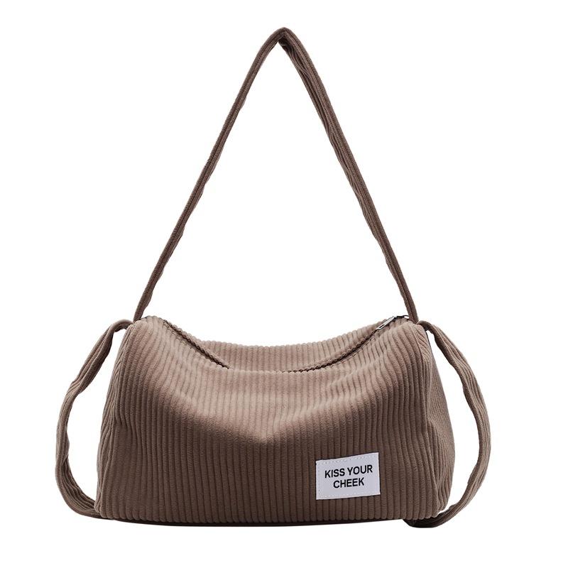 

Вельветовая тканевая сумка большой вместимости на плечо сумка-тоут сумка для тостов повседневная универсальная сумка для поездок на работу простая сумка-мессенджер хаки