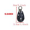 High-Load Sailboat Sheave Block – Single Pulley with Swivel Shackle & Plain Bearing (Durable, Heavy-Duty Marine Hardware)
