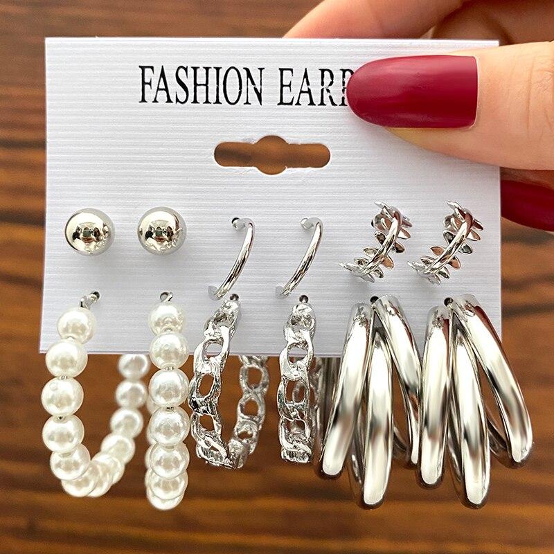 Tone Color Snake Drop Earrings Set Geometric Long Tassel Dangle Earrings Set For Women Of Earrings JewelryGeometric Drop