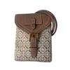 Used LOEWEShoulder Bag Beige/Brown Canvas/leather Women