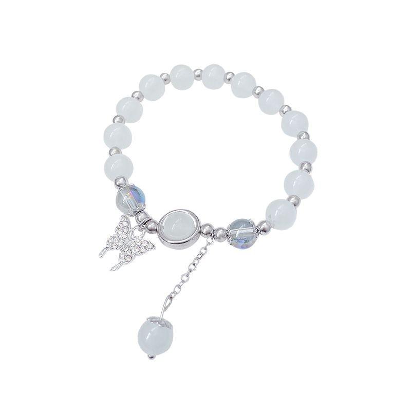 

Модный браслет с простым кулоном, подходящий для подарков дамам и друзьям. 1PC белый