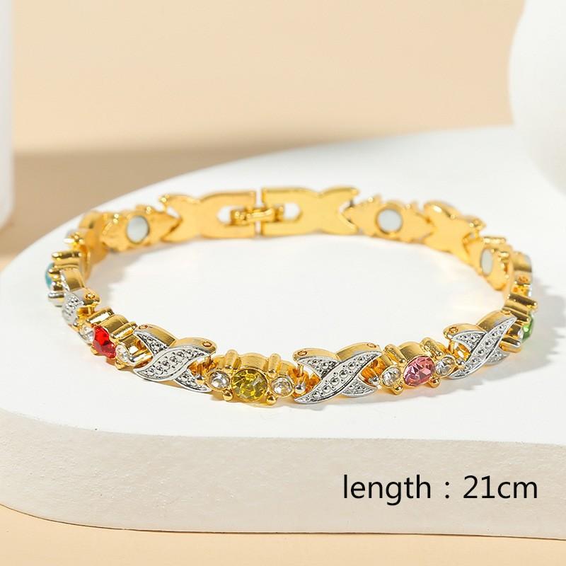 Orecchini Moda Magnete Bracciale Donna Oro Diamante Bracciale Magnetico Nicchia Tendenza Gioielli