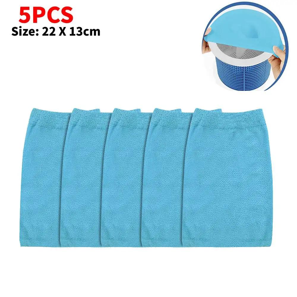 10/20/50/100pcs Filter Storage Pool Skimmer Socks Nylon Swimming Pool Filter Socks For Baskets Skimmers White Pool Supply