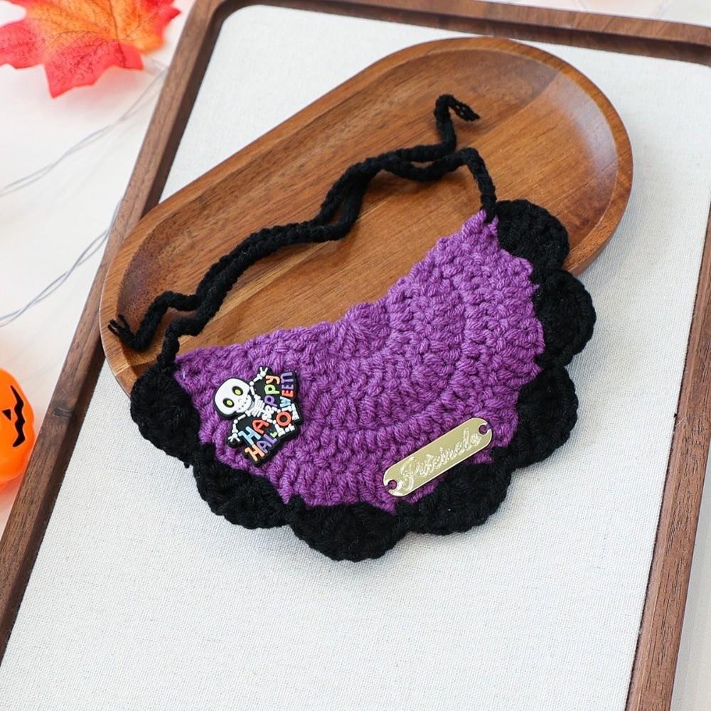 Adjustable Strap Pet Scarf Breathable Washable Cat Knitted Scarf Neck Strap Woven Design Pet Accessories for Cat Headgear