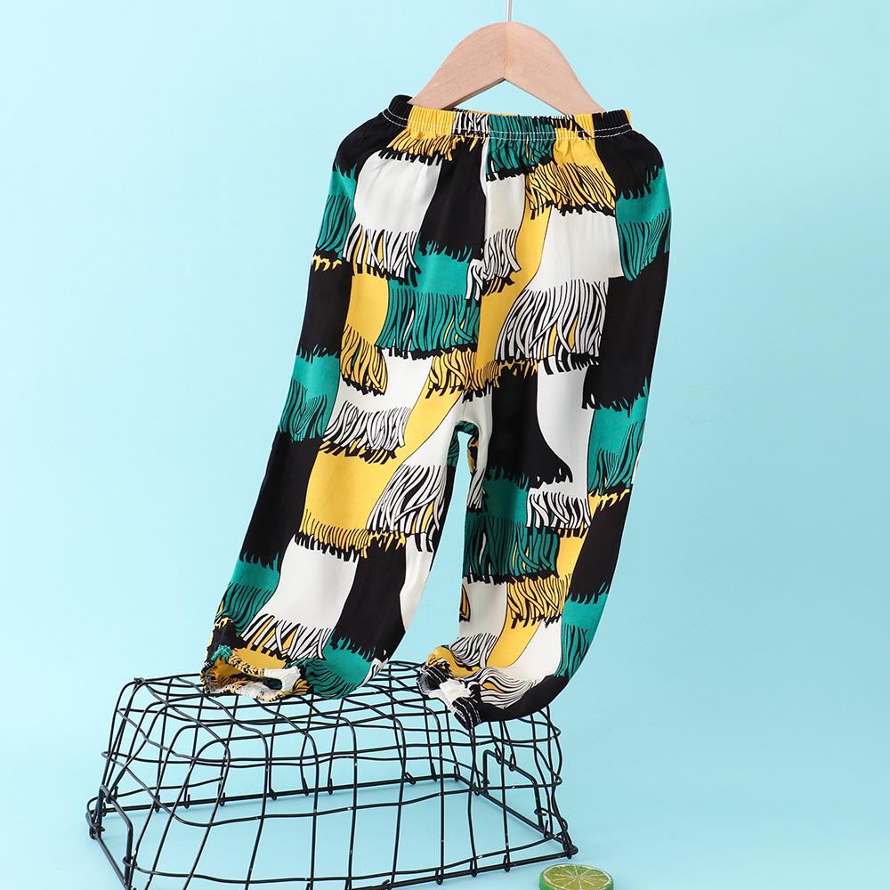 

JX Бавовняно-шовкові штани від комарів для дітей - Літні тонкі штани-ліхтарики для хлопчиків та дівчаток, маленькі/середні розміри, ідеальні для повсякденного носіння та сну 140 cm