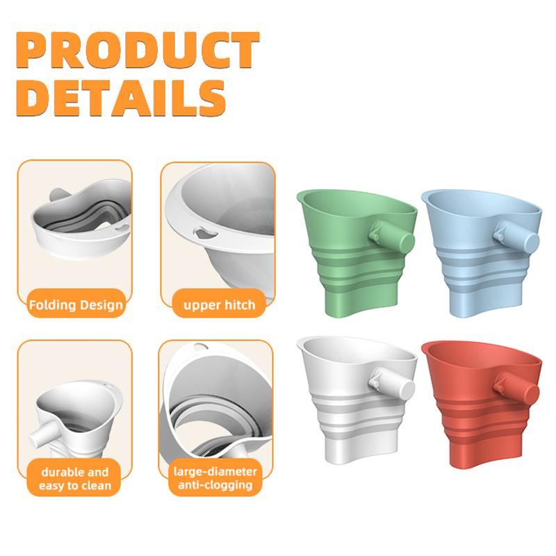 Foldable Flour Funnel For Kitchen Aid Mixer, Easy Pour No-Mess Attachment, Anti-Splash Accessory, Fits Tilt-Head 4.5–5 Qt