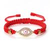 Cross-Border Alloy Bamboo Evil Eye Bracelet: Starry Eyed Woven Couple Bow Design
