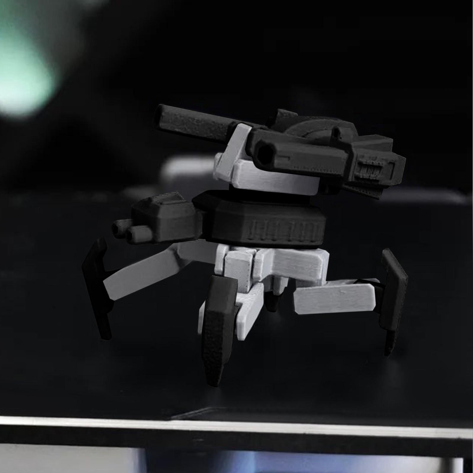 

3D-печатный механический четырехногий танк с подвижной технологией, игрушка механический танк-паук One Size чёрный