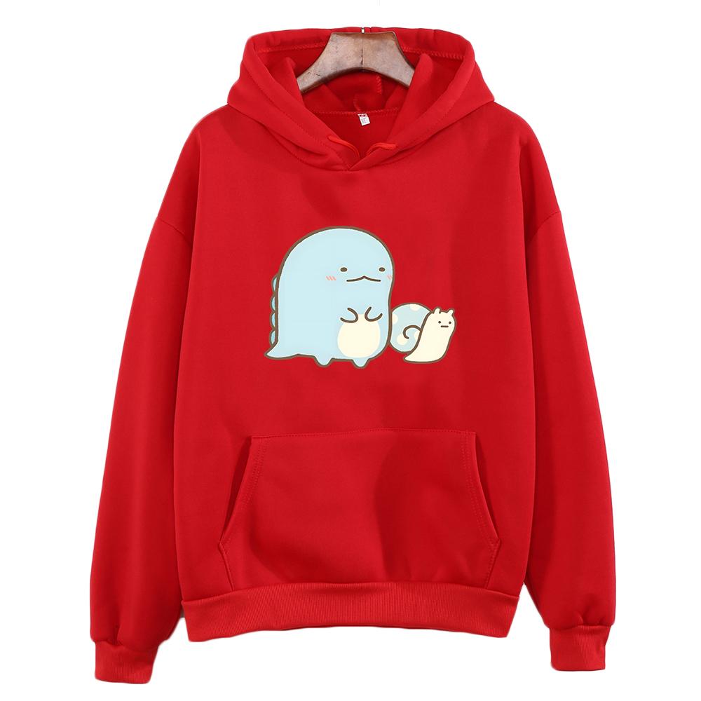 Cartoon Dinasour Graphic Hoodie Kawaii Sumikko Gurashi Sweatshirts for Girls Graphic Long Sleeve Casual Pullovers Women/Men Tops