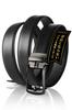 Durable Approximately 5x More No Genuine Plus Ratchet Smooth Black X Sizes [STREAM] Belt, Durable, Holes, Leather, Men's, Sizes, Golf, [3D System]