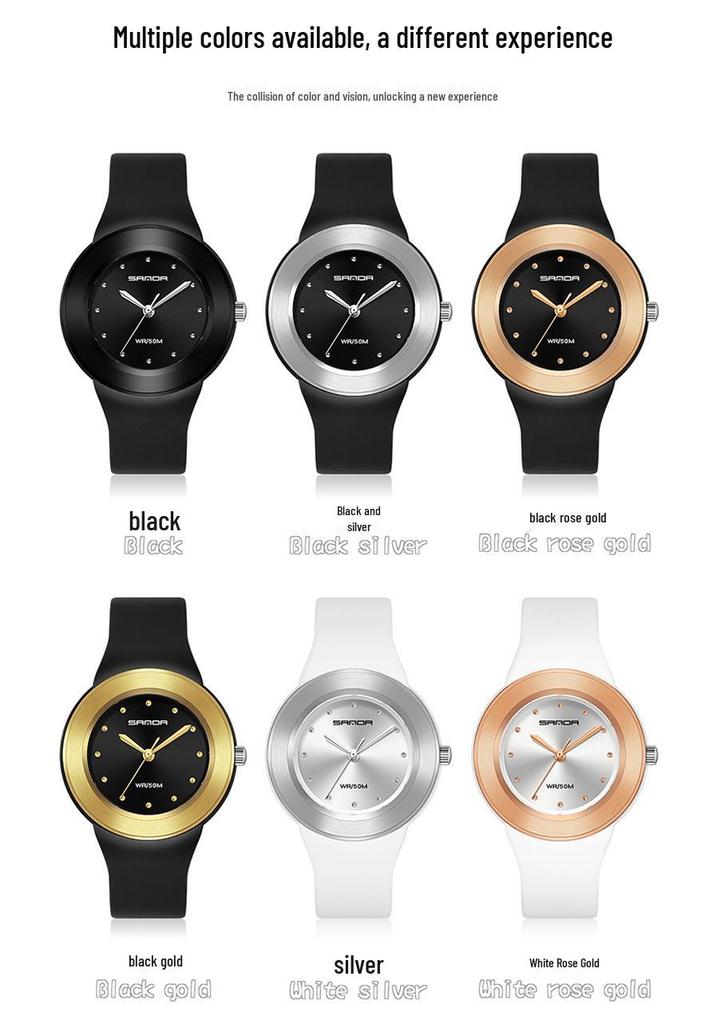 Sanda Trendy Waterproof Quartz Watch for Teens - Lightweight, Simple, Casual Wristwatch for Students