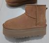 Fashion 2025 New Women Designer Winter Shoes Fur Lady High Heels Platform Snow Ankle Boots Classic Mini Luxury Botas Mujer Zapatos