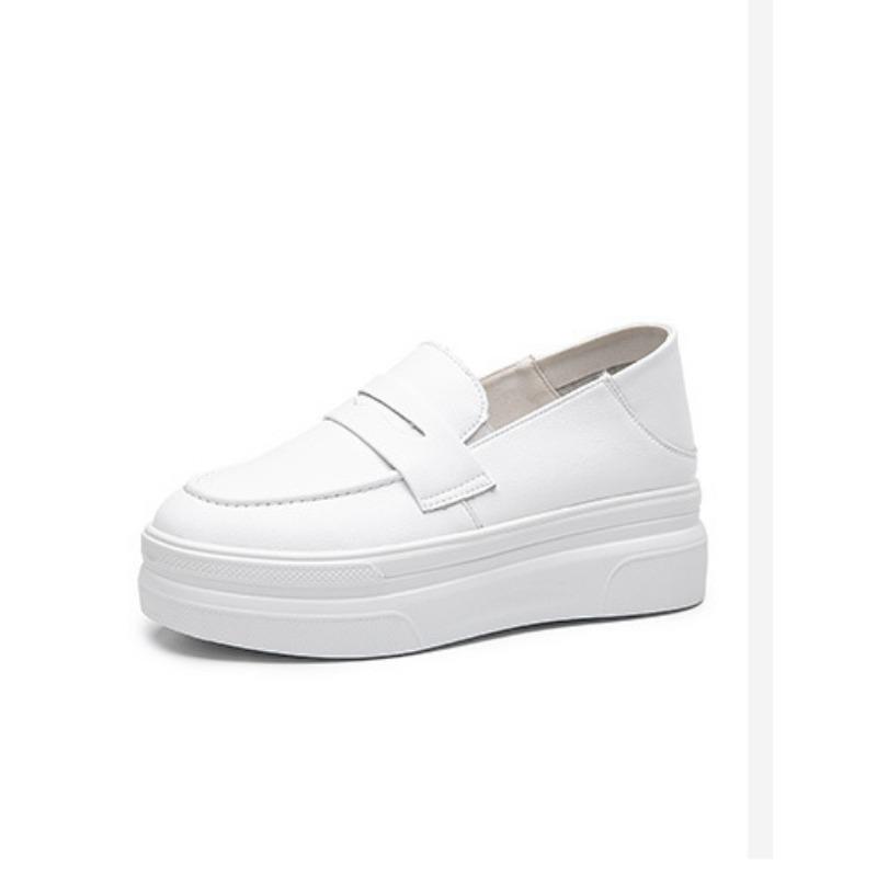 Damesko med tykk såle, høydeøkende, lette og pustende, avslappede enkeltsko og boardsko