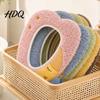 Portable Toilet Seat Handles Plush Cartoon Mat Soft Thickened Washable Bathroom Pad Comfortable Commode
