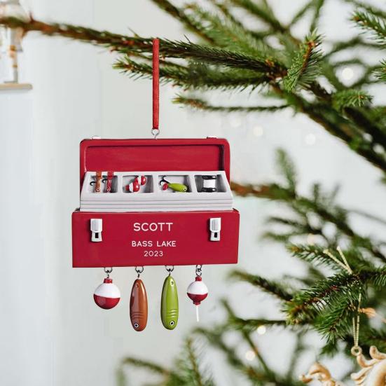 

Украшение на рождественскую елку Yousheng Merry Fishmas с шнурком, легко подвешивается, персонализированное плоское украшение для рыбалки Merry Fishmas