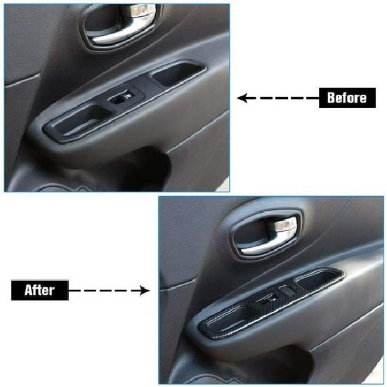 4x Car Window Lift Switch Button Panel Cover Trim Frame for Jeep Renegade 2016+