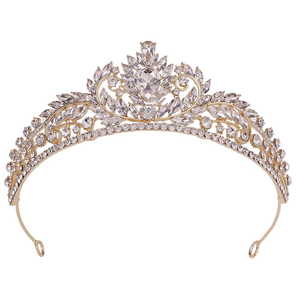 2026 Alloy Crystal Bridal Jewelry Crown, European Wedding Ball Performance Accessories Crown
