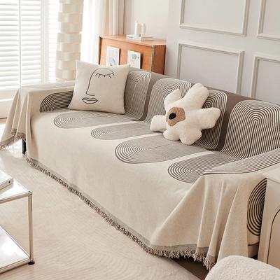 Nordic Tassel Chenille Sofa Cover Blanket Four Season  Dust Anti-cat Scratch Protection Towel Sofa Blanket  Both Sides Available