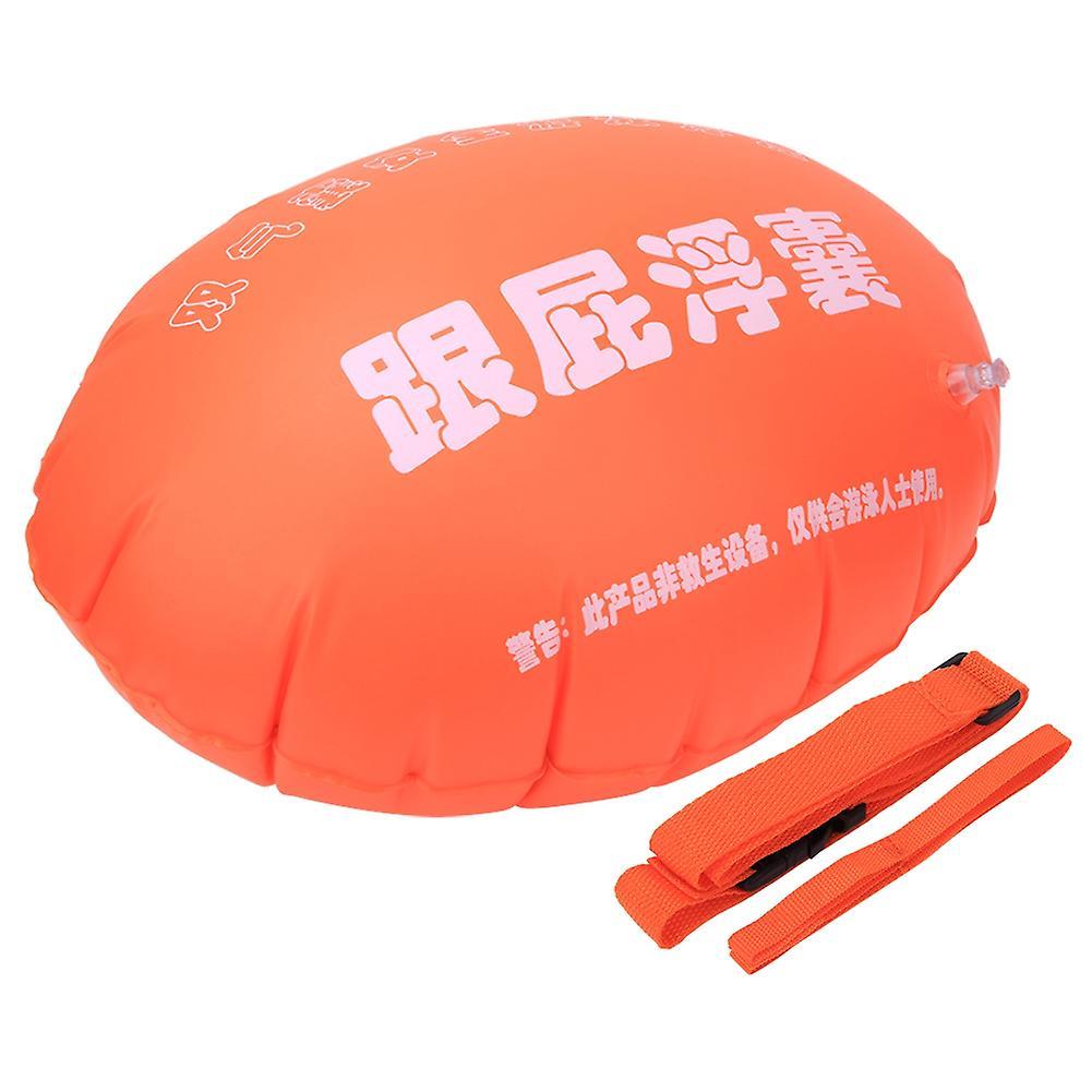 Water Equipment Swimming Airbag Safety Inflatable Air Buoy for Strap Swimming Surfing SnorkelingOrange 50x40cm