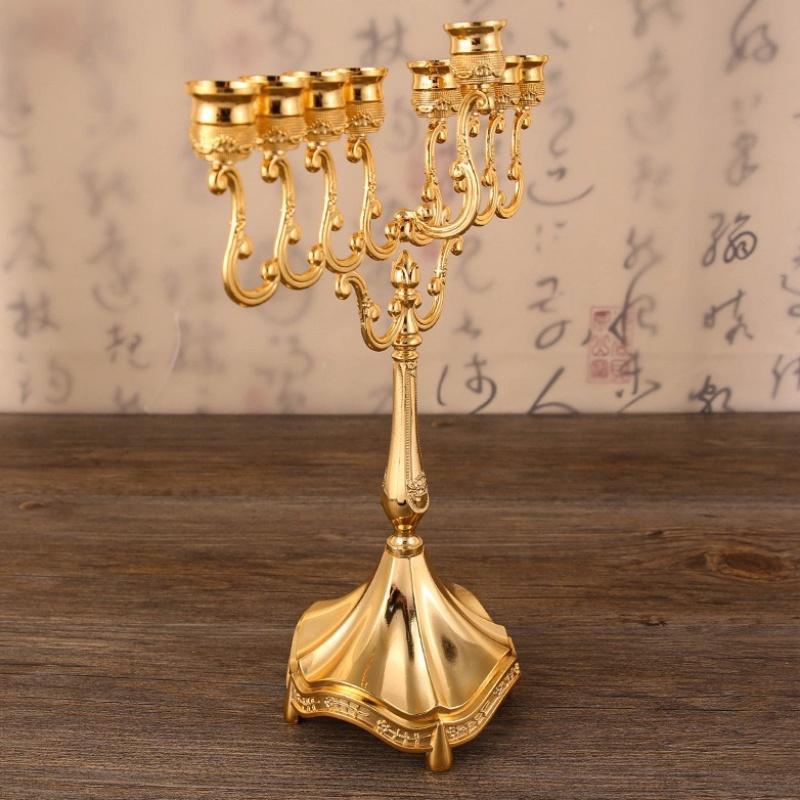 Metal Candlestick for Wedding Main Table Holiday Decoration Hotel Props - Rustic Wedding Centerpieces