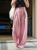 Louvre Summer Women's Korean Style High-Waist Wide Leg Casual Sun Protection Pants