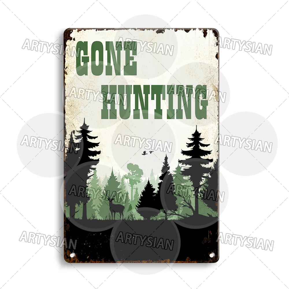 DORA Tin Sign Hunting Fishing Warning Metal Sign Shooting Range Caution Plaque No Duck Shooting Private Property Animal Wildlife Protection