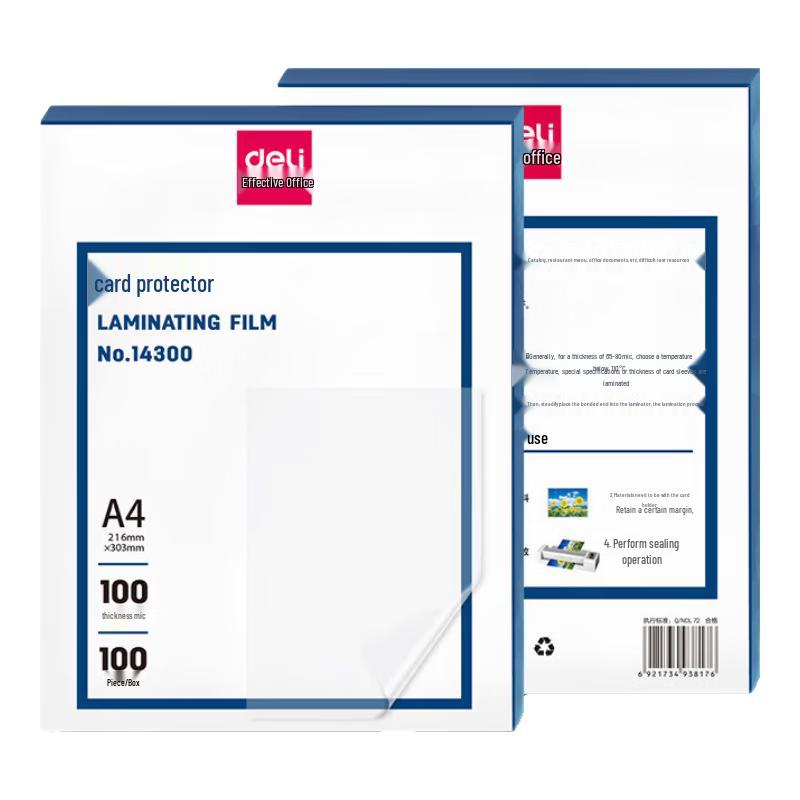 

Deli A4 Laminating Film CN plug (adapter included)