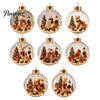 Weihnachtsbaumschmuck Story Ornament, 8 cm Kugel-Hängedekoration mit Mini-Feiertagsszene, Bruchfeste Kugeln im Inneren, Klarer Kunststoff-Weihnachtsanhänger