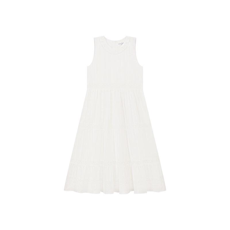 ELLE KIDS Girl's Summer Cotton Sleeveless Casual Dress