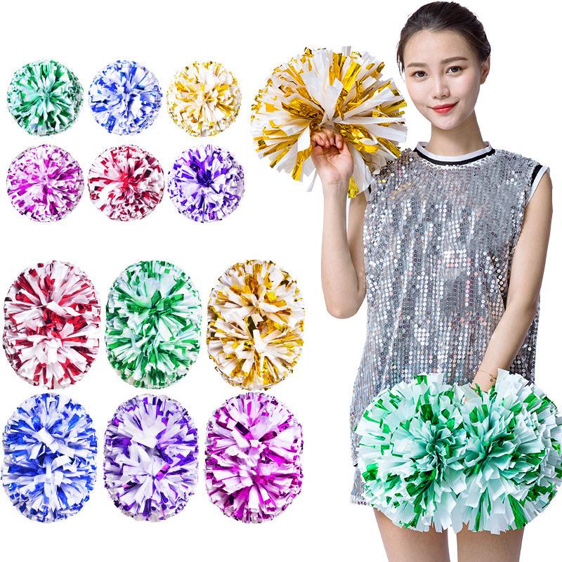 Cheerleader Pom Poms School Games Celebration Competition Vocal Dance Party Concert Match Ball Pompom Ball 2PC Party Decoration