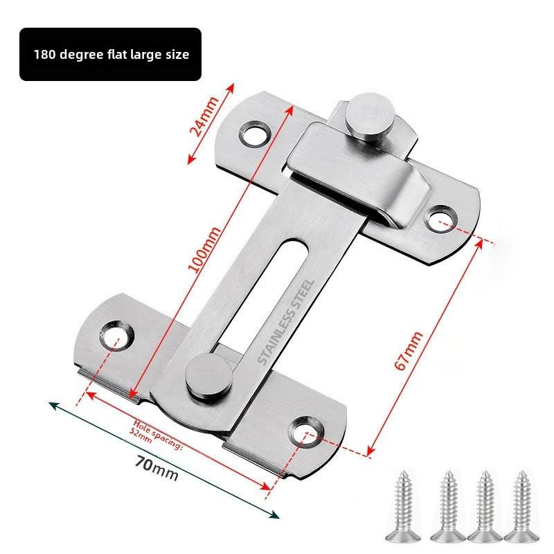 Gate Latch Sliding Barn Door Latch For Locking Matte Black Stainless Steel Gate Latches Flip Latch Safety Door Bolt Latch Lock