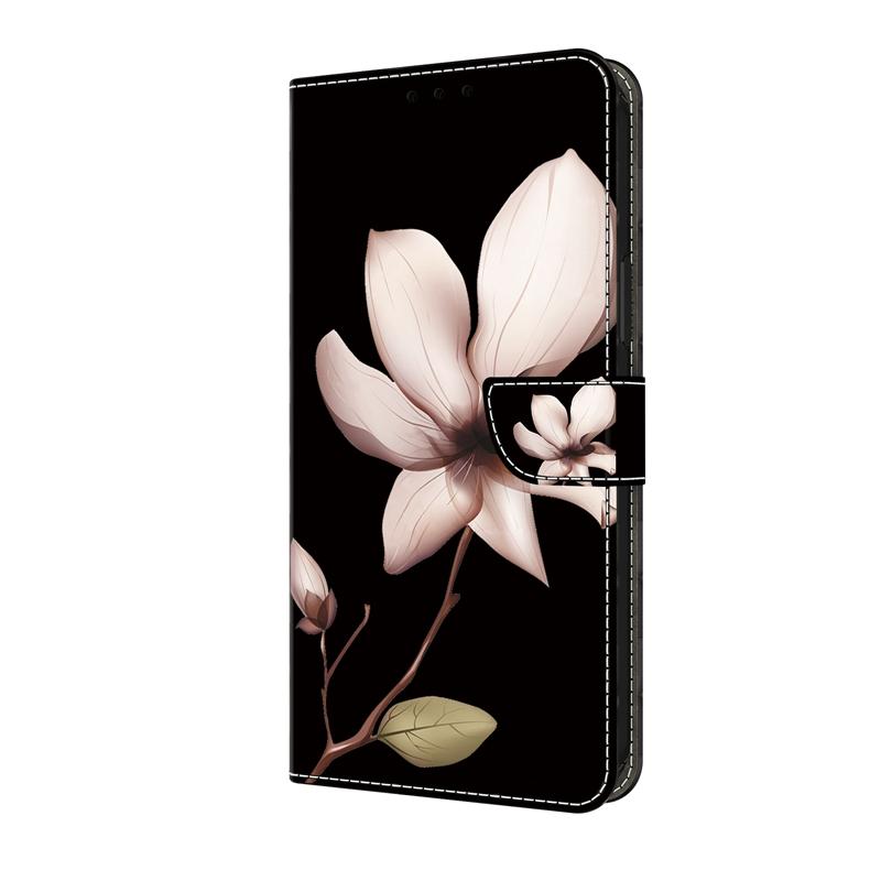 Étui Rose Fleur Edge60Pro/Edge60 Fusion pour Moto G86 G56 G85 G55 G35 G05 G84 G54 G34 G24 Étuis Portefeuille Housse Arrière en Cuir