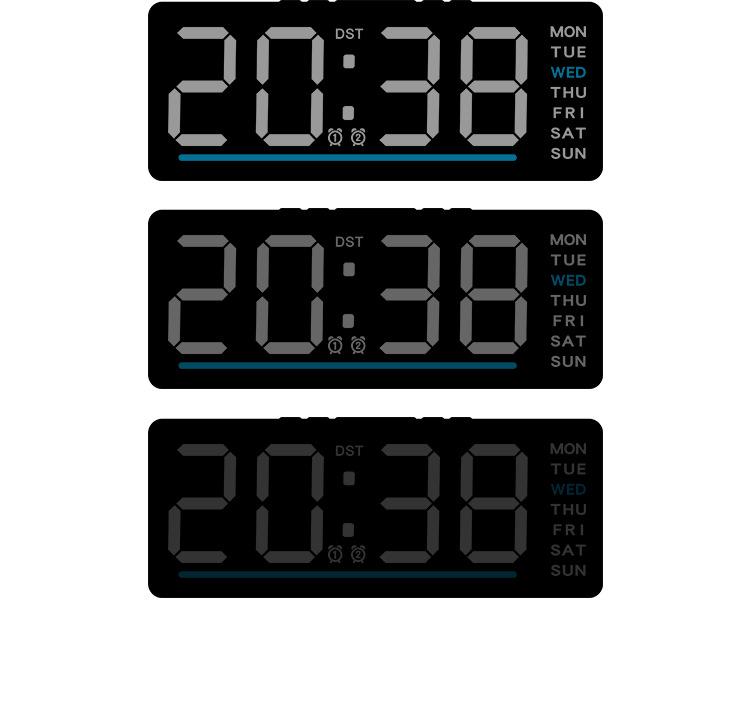 Multifunctional LED Alarm Clock: Cross-Border Digital, Silent Electronic Design for Children's Bedside 6676.