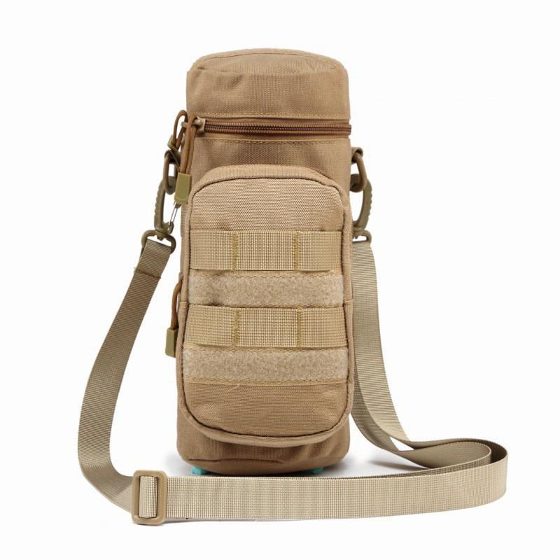 Venkovní 1000D Taška na láhev s vodou Kamuflážní Ramenní Crossbody Molle Příslušenství Závěs na opasek Vojenský Fanoušek Kryt na termohrnek