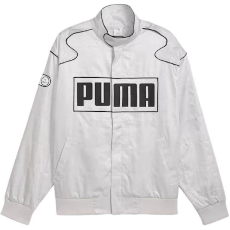 PUMA x ROSÉ Motorsport Style Quilted Jacket Light Gray 631974-61 XXS