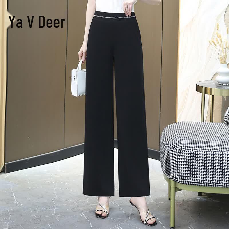 Yalu Women s Loose High-Waist Straight-Leg Summer Pants 2XL