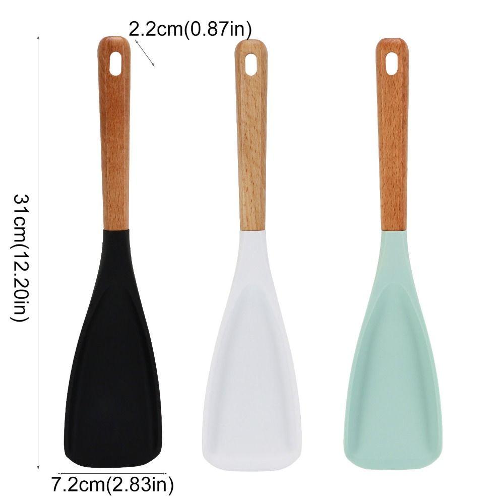 2Pcs Japanese Style Silicone Salad Spatula Nonstick Rice Spoon Cooking Shovel Non-stick Pan
