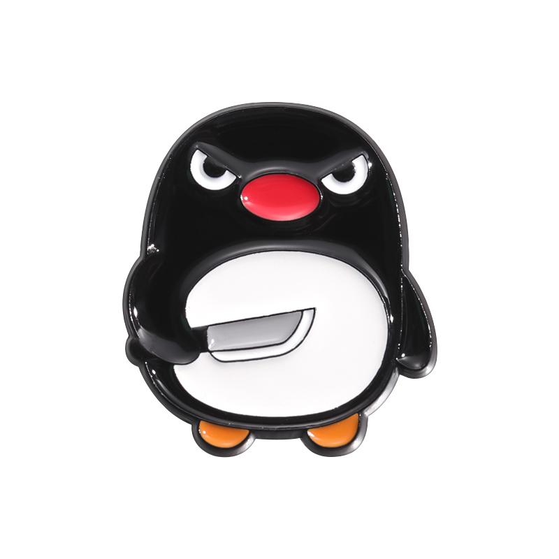 Cartoon Animal Collection Enamel Pins Comedy Animation Characters Penguin Frog Rabbit Cat Metal Brooch Lapel Badge Jewelry Gifts