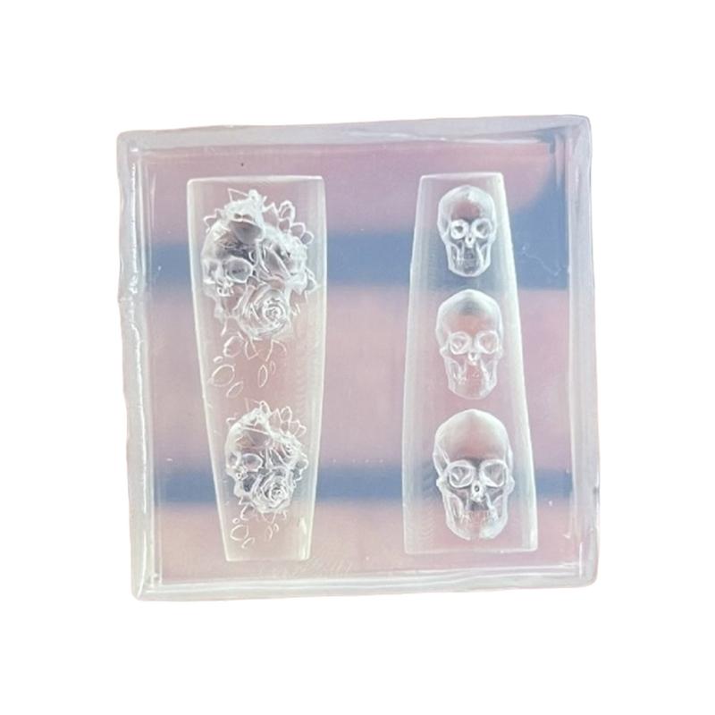 Flexible Silicone Nail Art Mold Creative Charm Design Reusable Manicure Accessories Easy Clean Home Salon Use