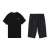 Summer Fashion Versatile Short Sleeve Breathable T-Shirt Skin-Friendly Comfortable Casual Three-Quarter Pants Sports Set W871-1+W025-1