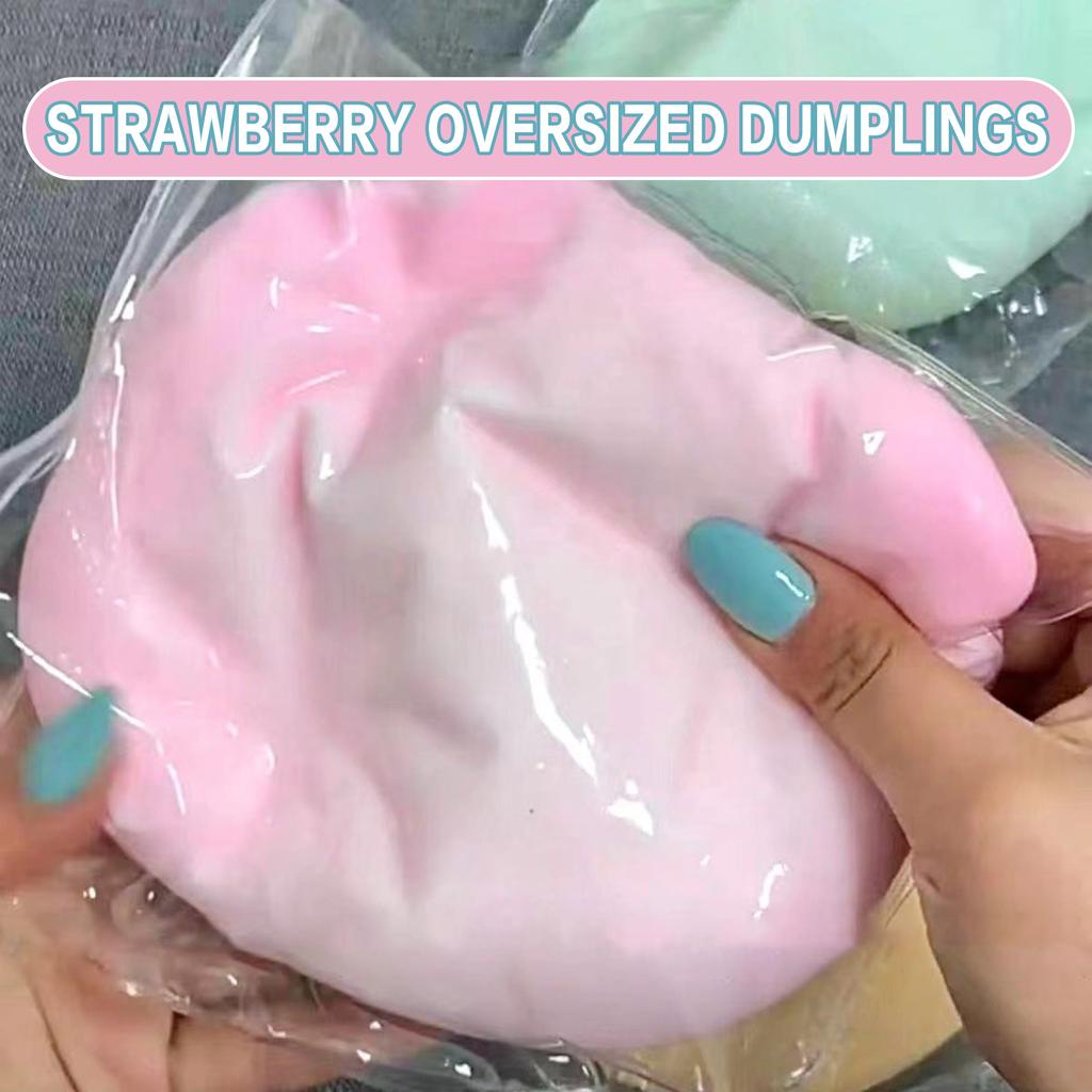 10cm Large Flowing Cheese Ball Stress Relief Toy Soft and Squishy TPR Material for Relaxation