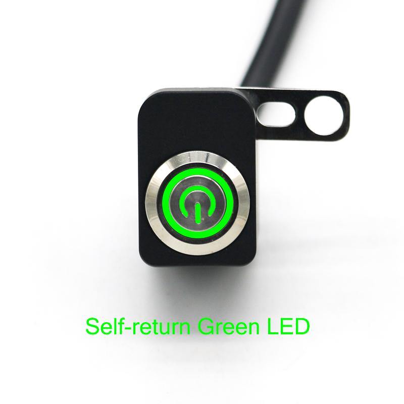LMoDri DC12V Motorcycle Fixed Switch Waterproof Buttons Spotlight Convex Button Aluminium Alloy Headlight Switch Adjustable