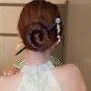 New Chinese Antique Artificial Jade Tassel Hairpin, Personalized Design Hairpin, Guochao Niche Temperament, Hair Accessories Women