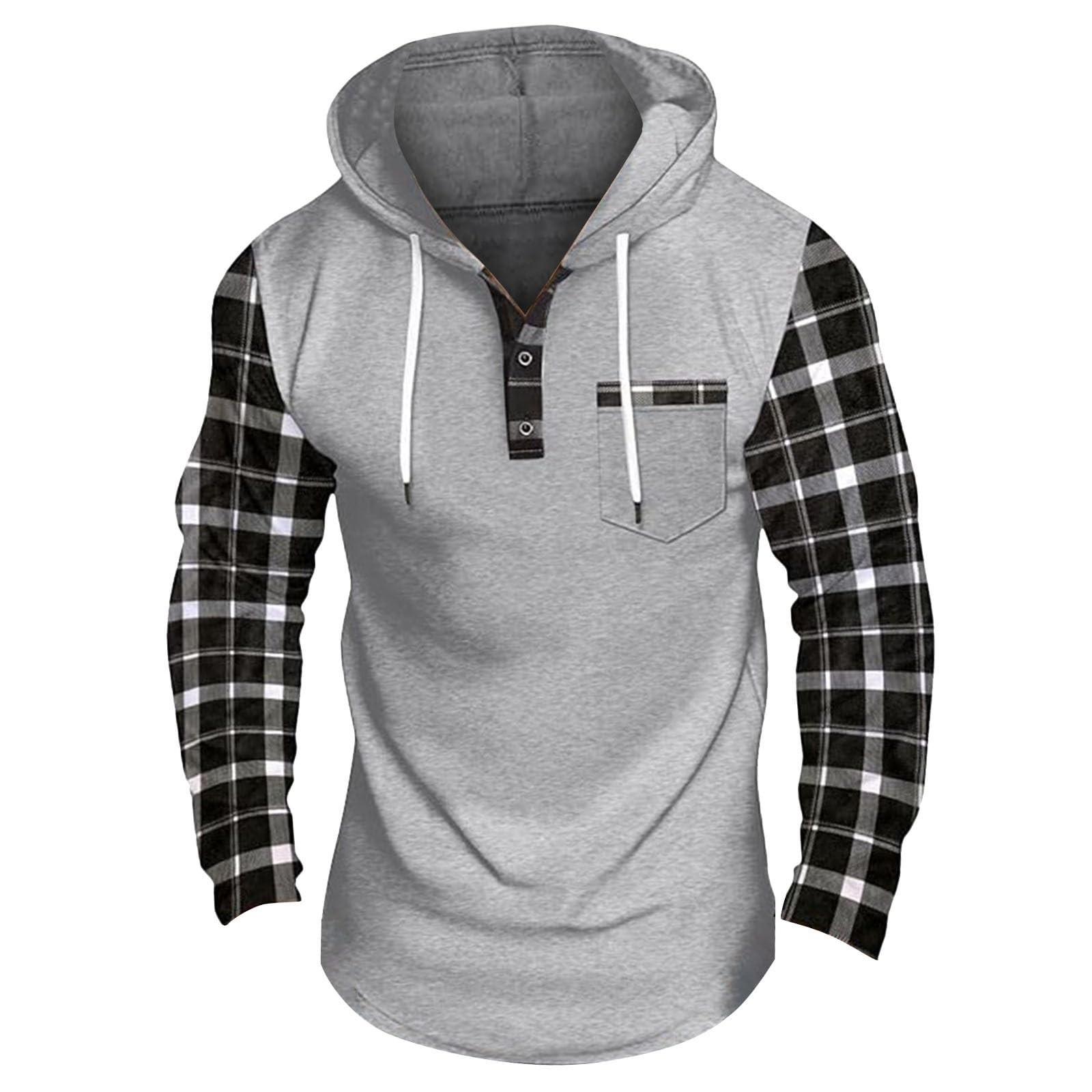 

Мужская толстовка с капюшоном, цветная, в клетку XXL