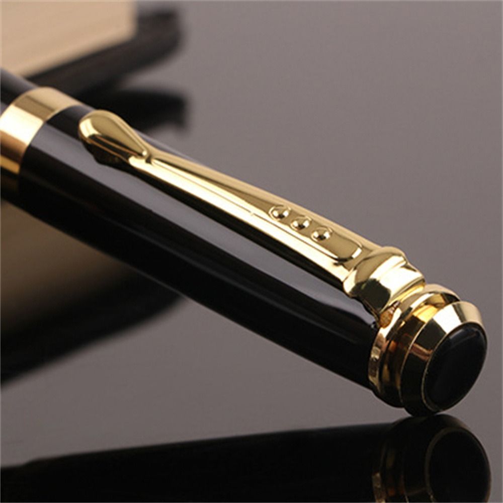 Goldene Verzierungen Geschäft Füllfederhalter Glattes Schreiben Schreibfeder Tinte Stift Füllfederhalter Geschenkstift