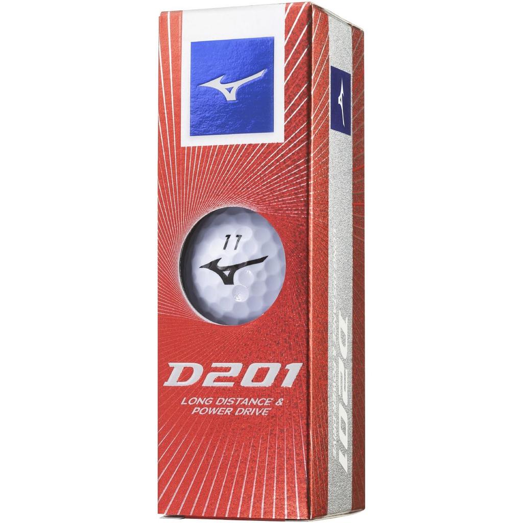 Mizuno Golfball D201 Weiß 1 Dutzend 12 Stück Distanztyp Kompatibel mit Kopfgeschwindigkeiten von oder mehr Weiche Konstruktion 5NJBD220 35 m/s 2-teilig