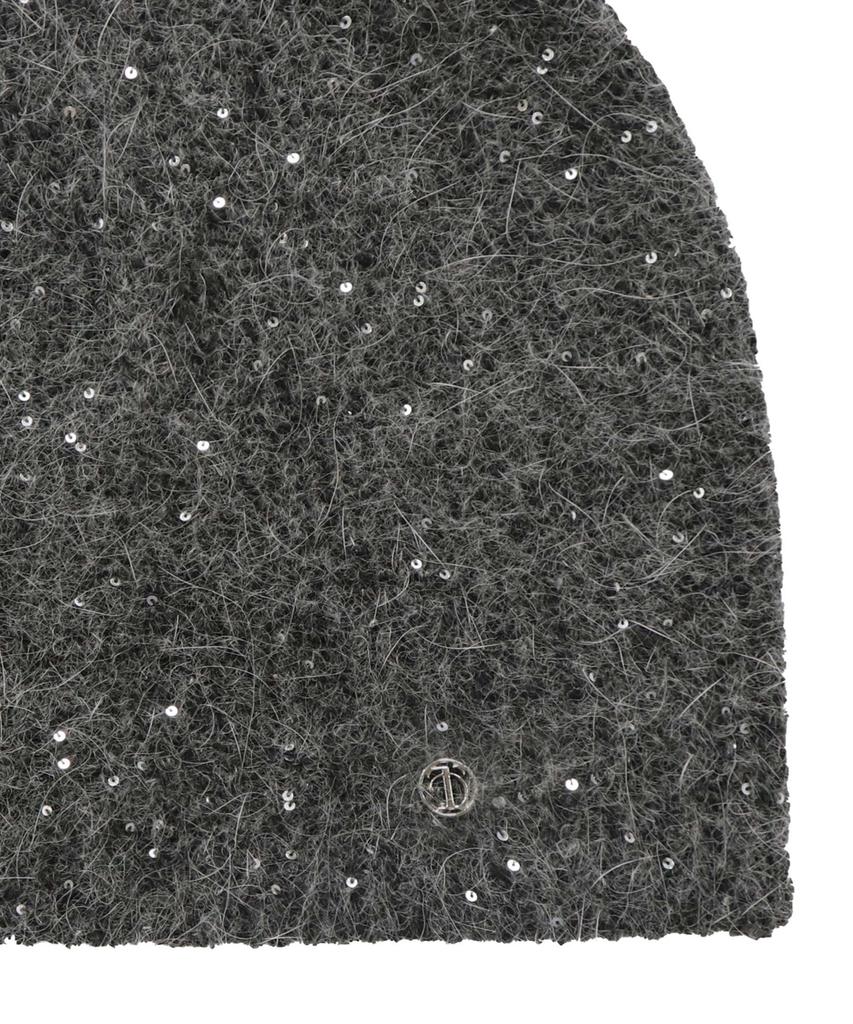 Teulimingbeodeu Spangle Angora Beanie [ Charcoal ]